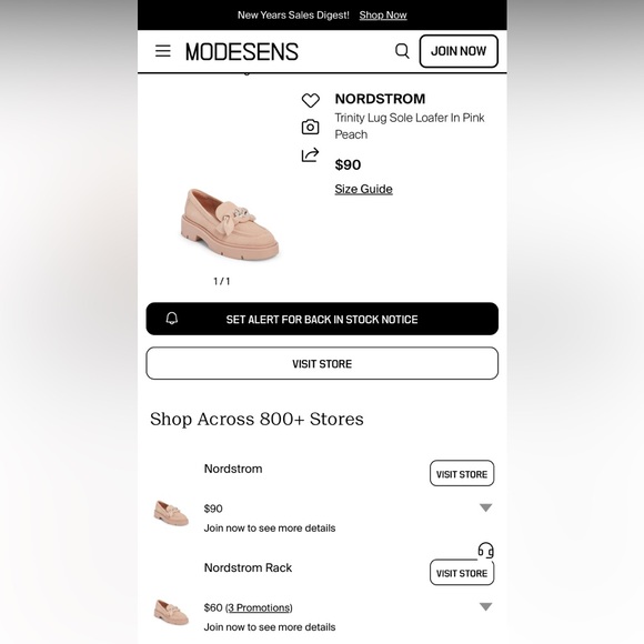 Nordstrom Trinity Lug Sole Leather Loafer in Pink Peach Size 5 NEW NEVER WORN - Picture 2 of 10